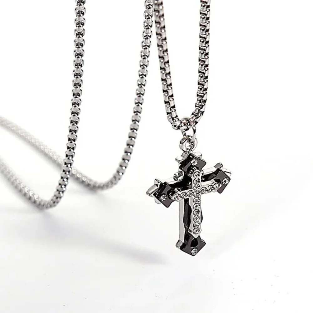 Cross Silver Chain